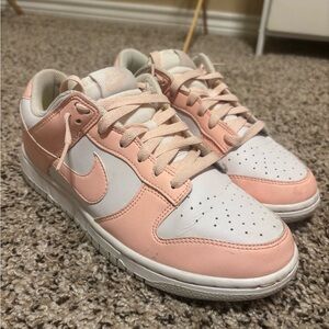 Nike Women's Blush Pink and White Sneakers